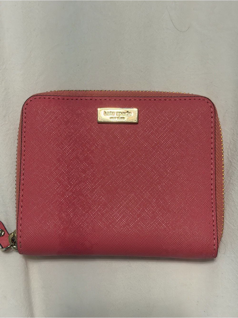 Kate Spade Pink Leather Wallet Feminine Designer Everyday Luxury Wallet